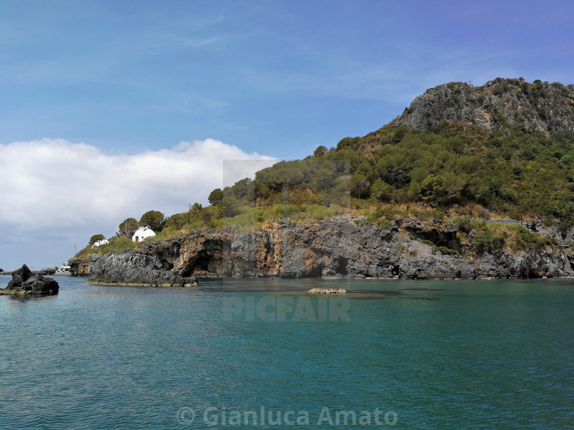 "Praia a Mare - Scorcio della costa dell'Isola di Dino" stock image