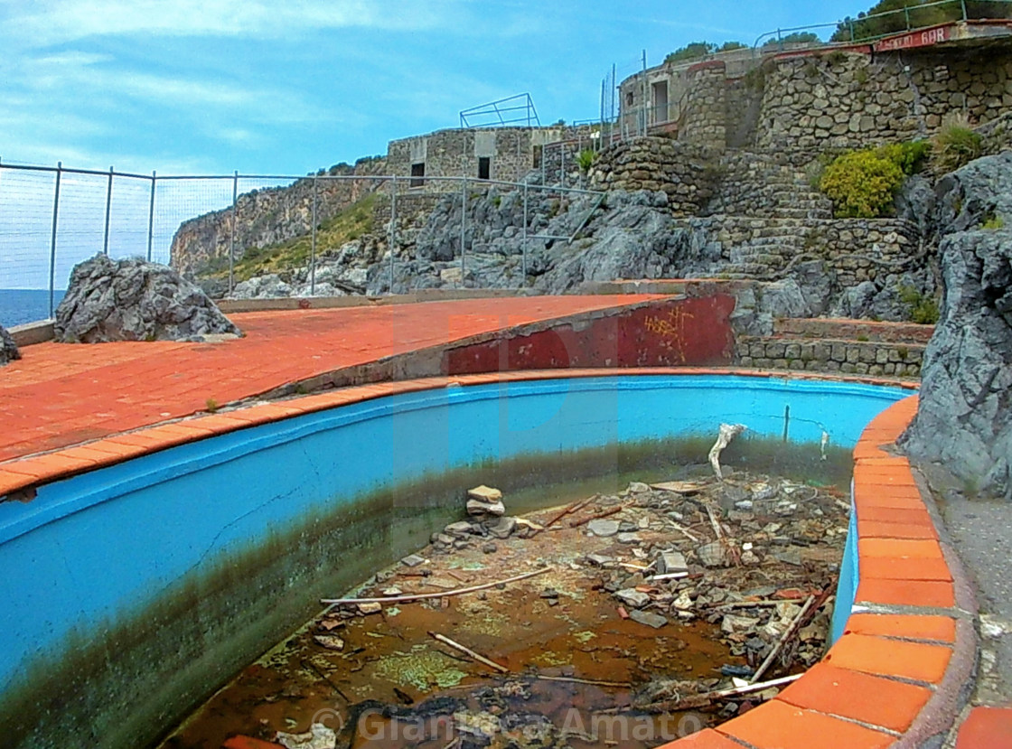 "Praia a Mare - Piscina sull'Isola di Dino" stock image