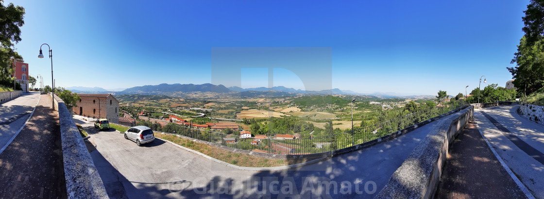 "Sant'Angelo dei Lombardi - Panoramica della valle da via Belvedere" stock image