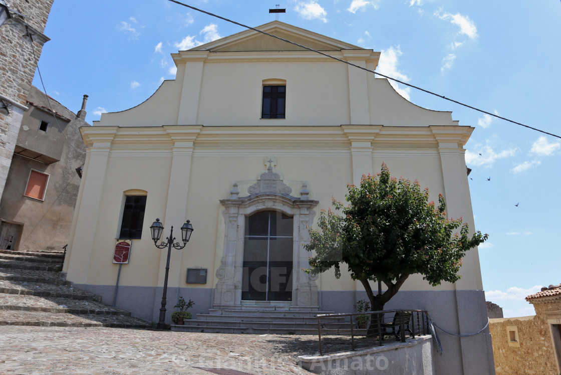 "Cairano - Facciata della chiesa di San Martino Vescovo" stock image