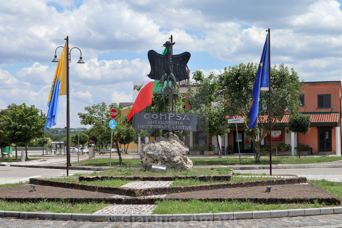 "Conza della Campania - Monumento a Compsa" stock image