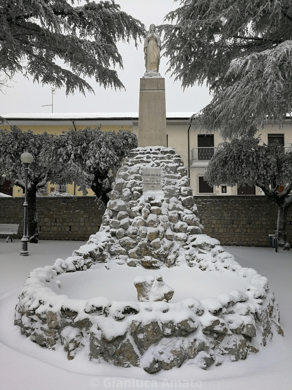 "Lombardi - Monumento a Maria Immacolata" stock image