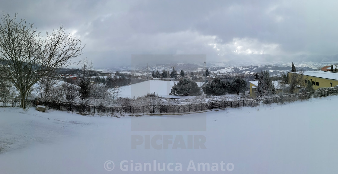 "Sant'Angelo dei Lombardi - Panoramica invernale sull'Irpinia" stock image