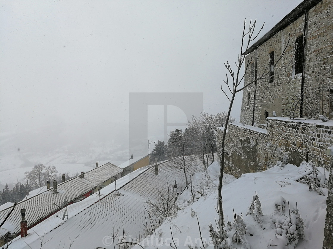 "Sant'Angelo dei Lombardi - Vista invernale dal castello" stock image