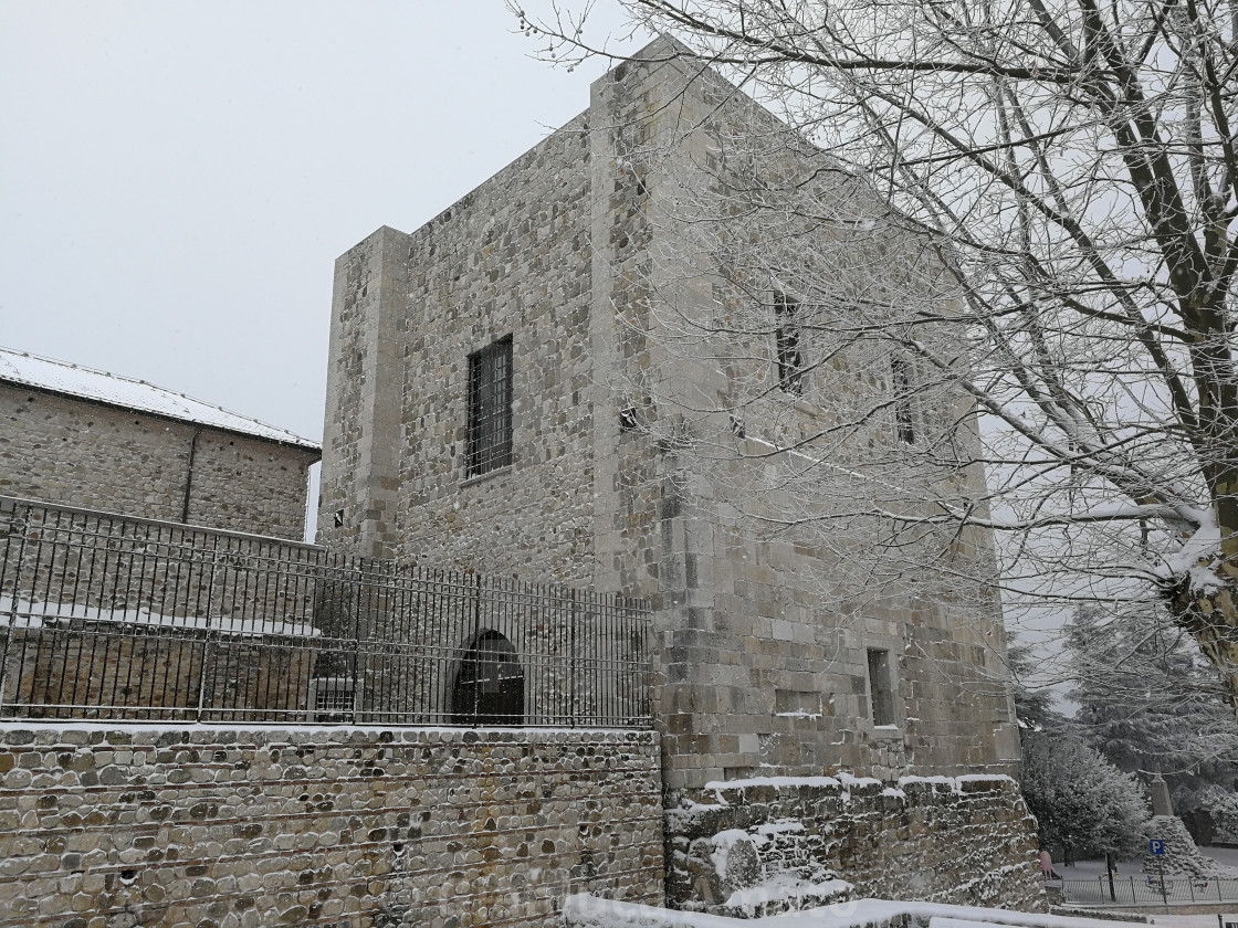 "Sant'Angelo dei Lombardi - Torre del castello" stock image