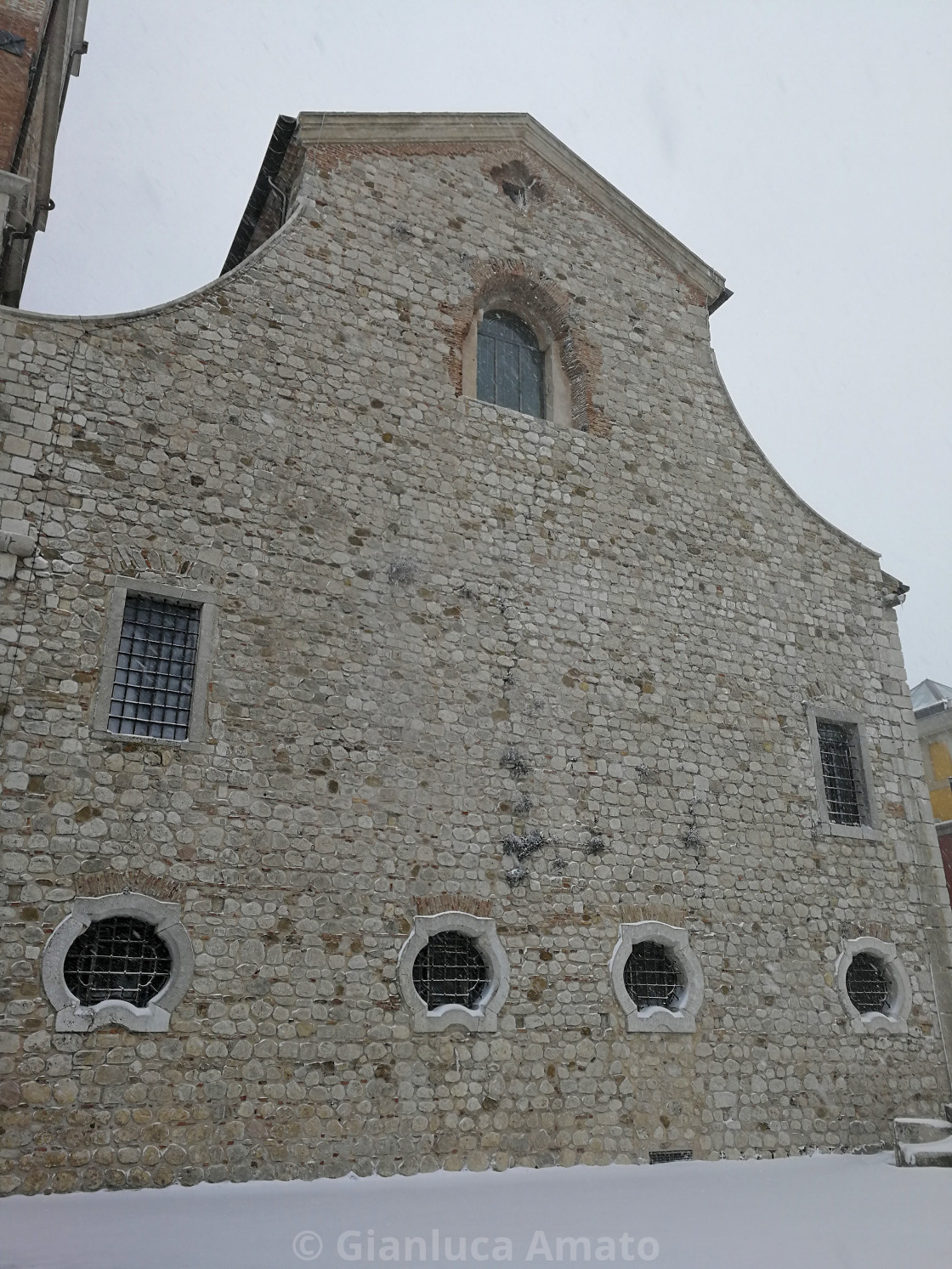 "Sant'Angelo dei Lombardi - Scorcio posteriore della facciata della cattedrale" stock image