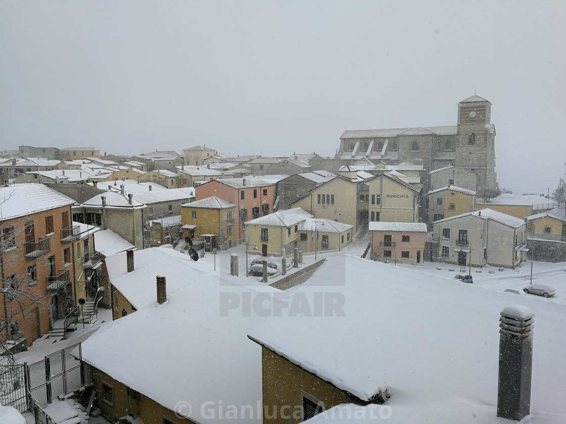 "Sant'Angelo dei Lombardi - Scorcio del borgo dal Castello degli Imperiali" stock image