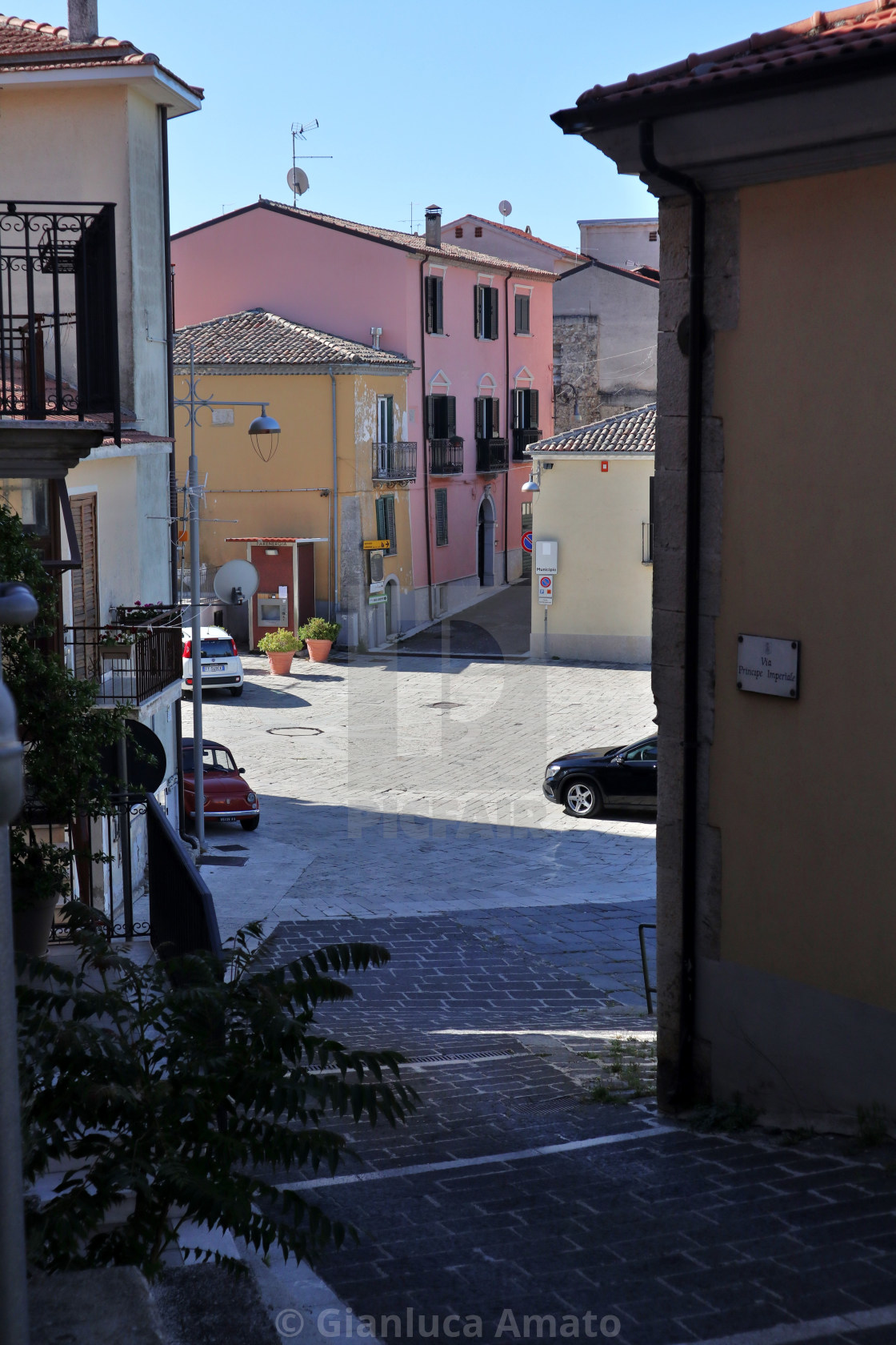 "Sant'Angelo dei Lombardi - Scorcio della piazza dal vicolo" by Gianluca Amato - $2.53 "Sant'Angelo dei Lombardi - Scorcio della piazza dal vicolo" stock image
