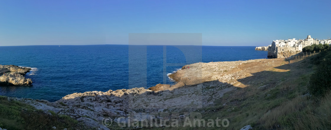 "Polignano a Mare - Panoramica di Pietra Piatta" stock image