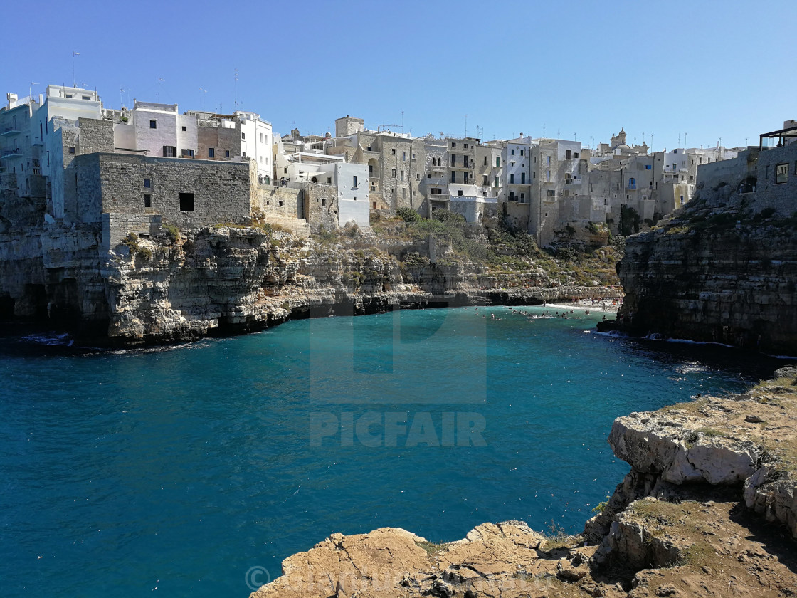 "Polignano a Mare - Scorcio dalla scogliera" stock image