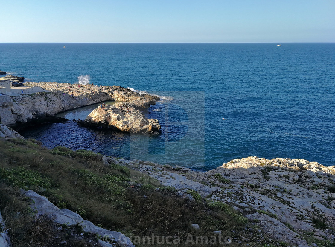 "Polignano a Mare - Grottone dal lungomare Modugno" stock image