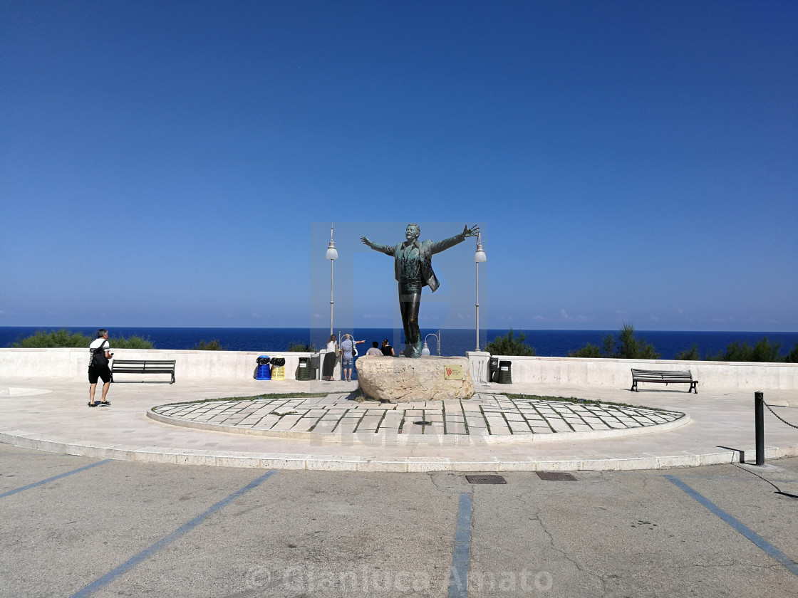 "Polignano a Mare - Piazza Domenico Modugno" stock image