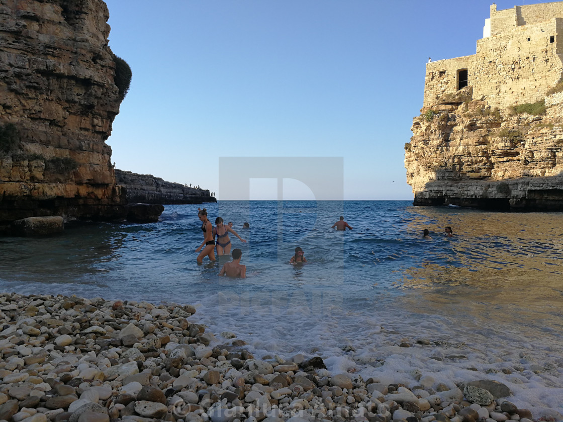 "Polignano a Mare - Riva di Cala Monachile" stock image