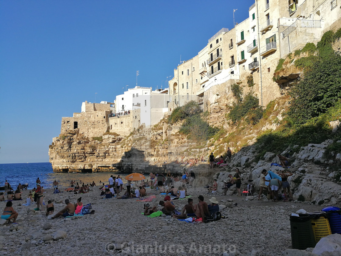 "Polignano a Mare - Spiaggia di Cala Monachile" stock image