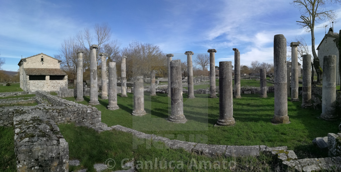 "Altilia - Panoramica della basilica" stock image