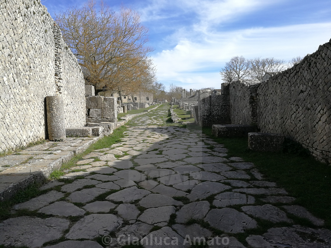 "Altilia - Decumano da Porta Bojano" stock image