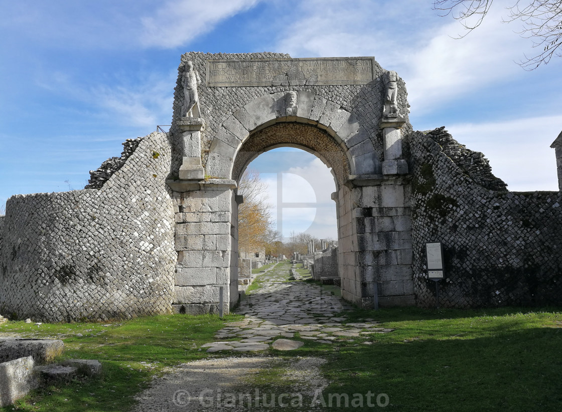 "Altilia - Porta Bojano dall'esterno" stock image