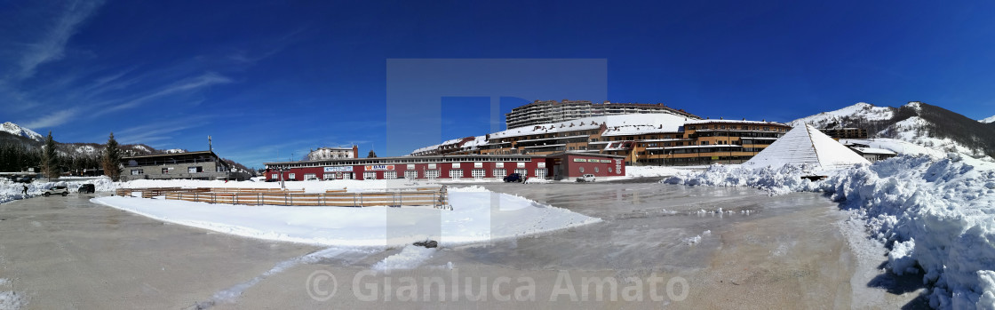 "Campitello Matese - Panoramica della Galleria Commerciale" stock image