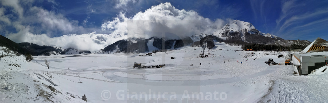 "Campitello Matese - Panoramica della piana" stock image