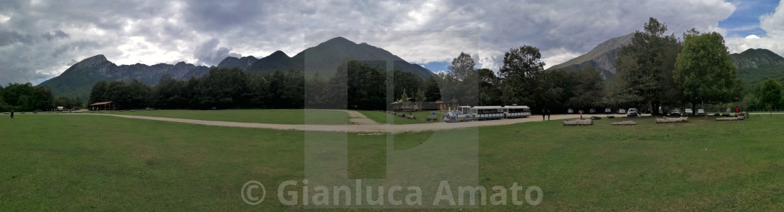 "Camosciara - Panoramica dell'area di parcheggio" stock image