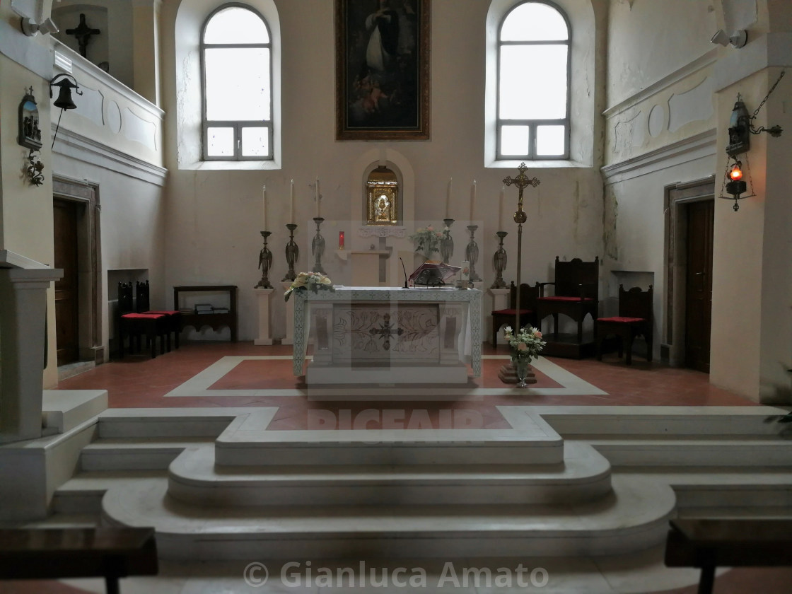 "Opi - Altare della chiesa di Santa Maria Assunta" stock image