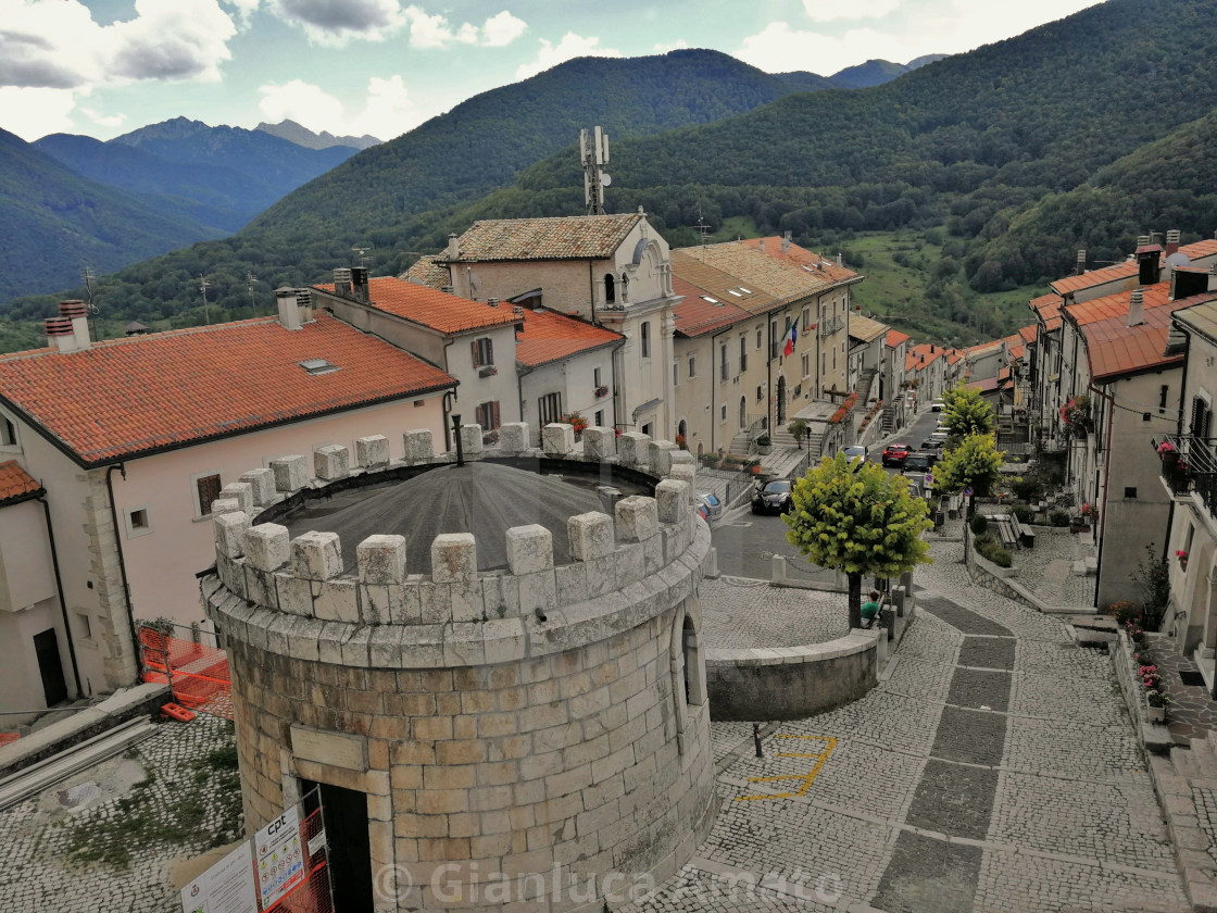 "Opi - Panorama dalla chiesa" stock image