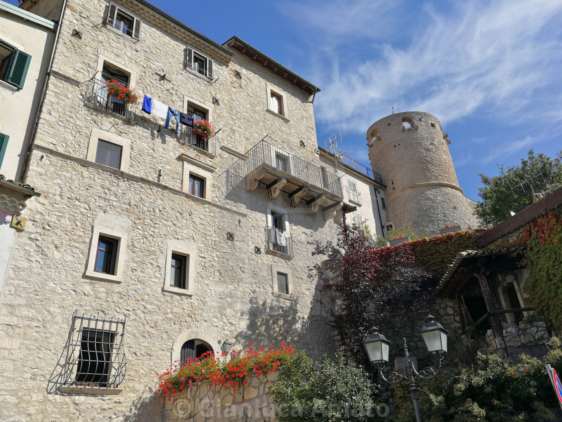 "Barrea - Torre del castello" stock image