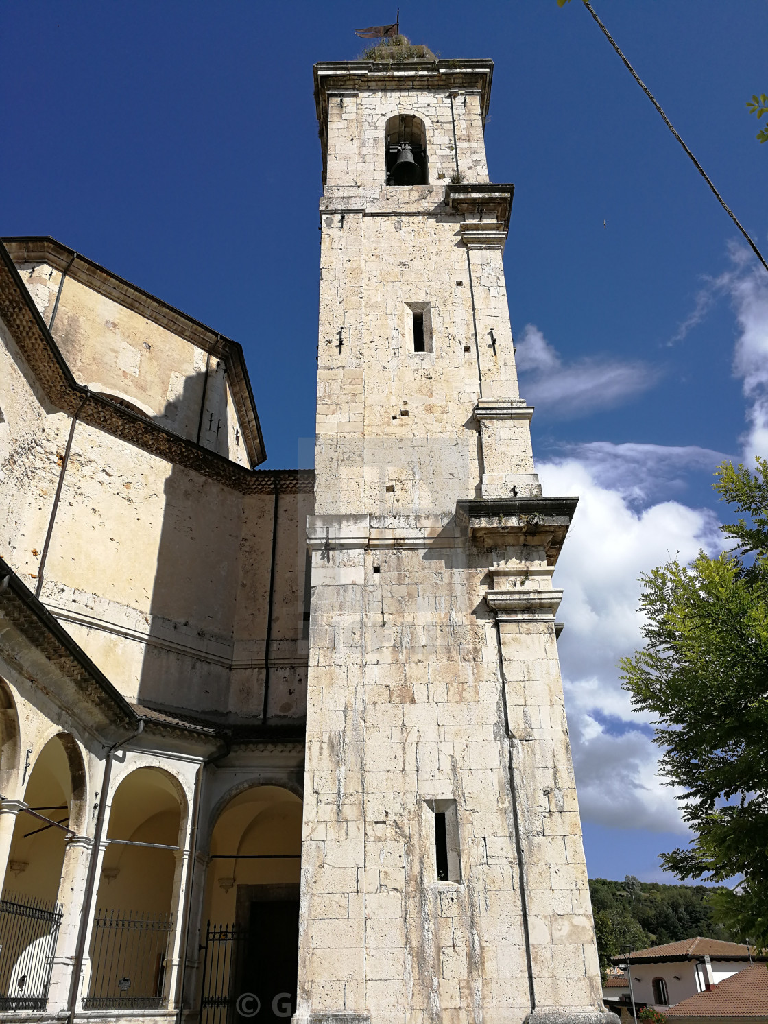 "Castel di Sangro - Campanile della Basilica di Santa Maria Assunta" stock image