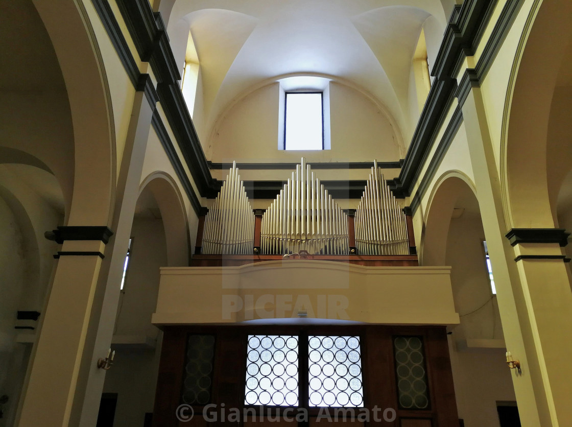 "Castel di Sangro - Organo della chiesa di San Giovanni Battista" stock image