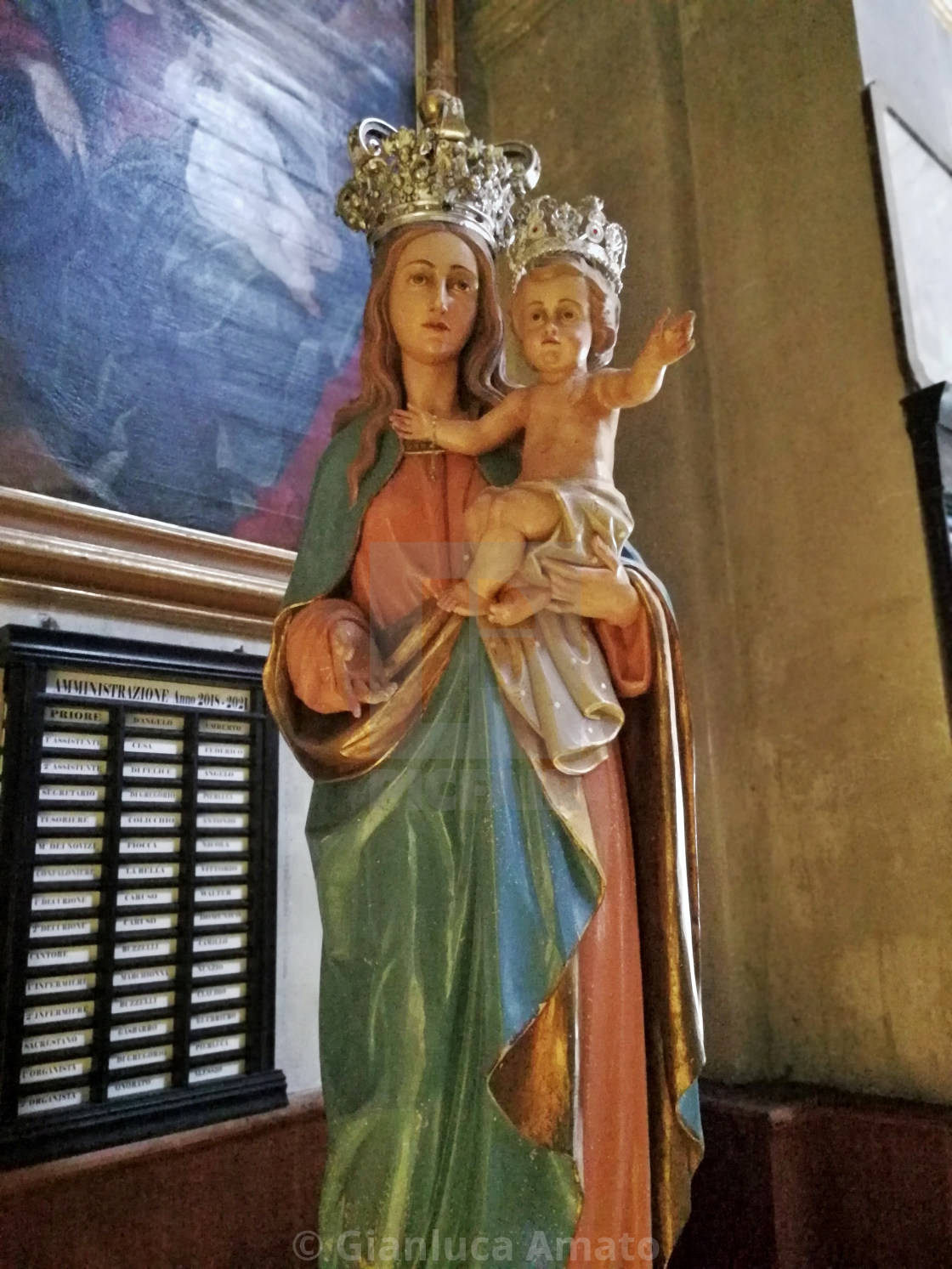 "Castel di Sangro - Statua nella cappella della chiesa di San Giovanni Battista" stock image