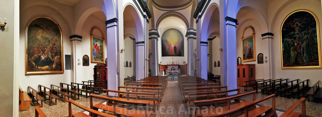 "Castel di Sangro - Panoramica della chiesa di San Giovanni Battista" stock image