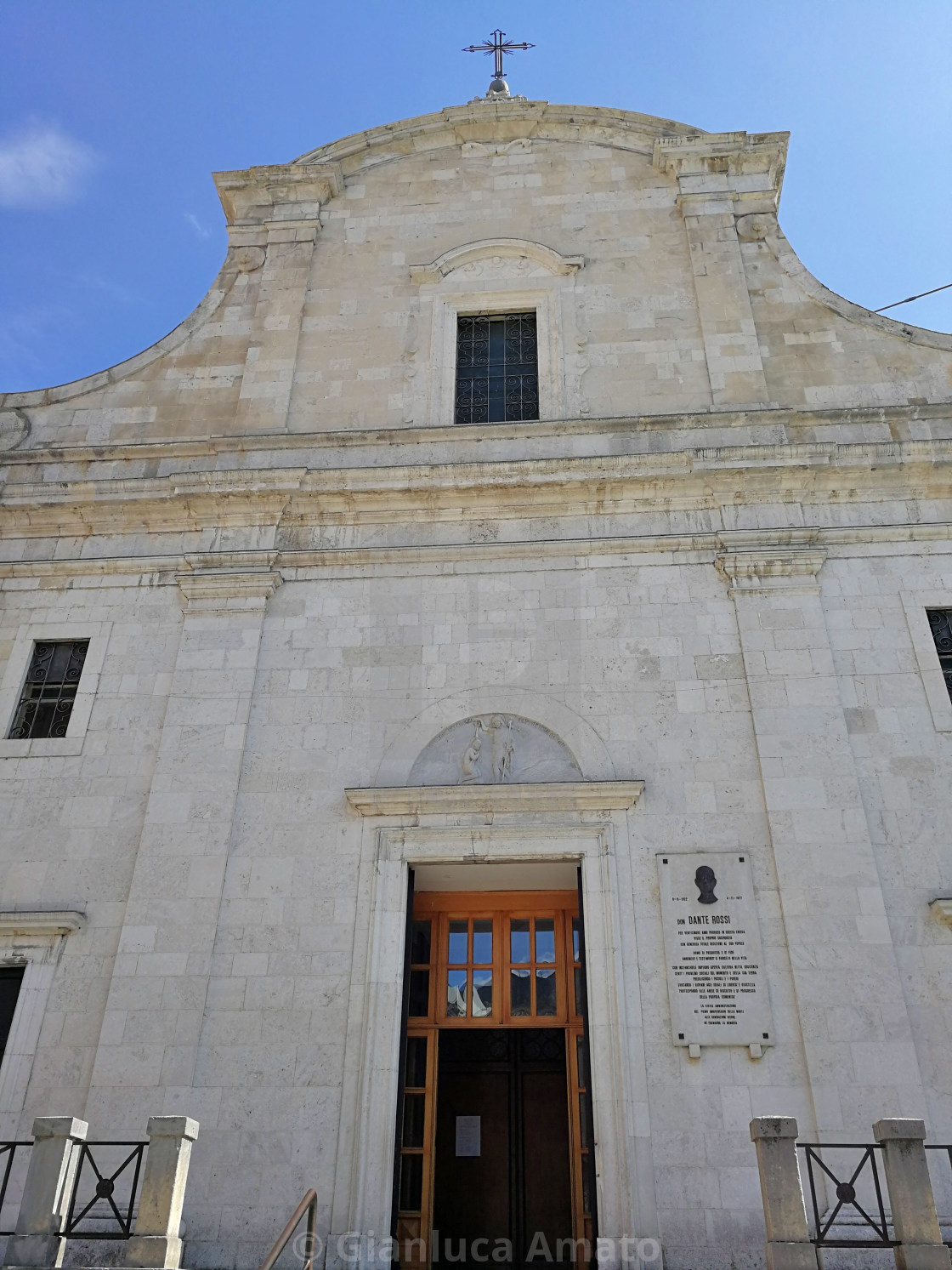 "Castel di Sangro - Facciata della chiesa di San Giovanni Battista" stock image