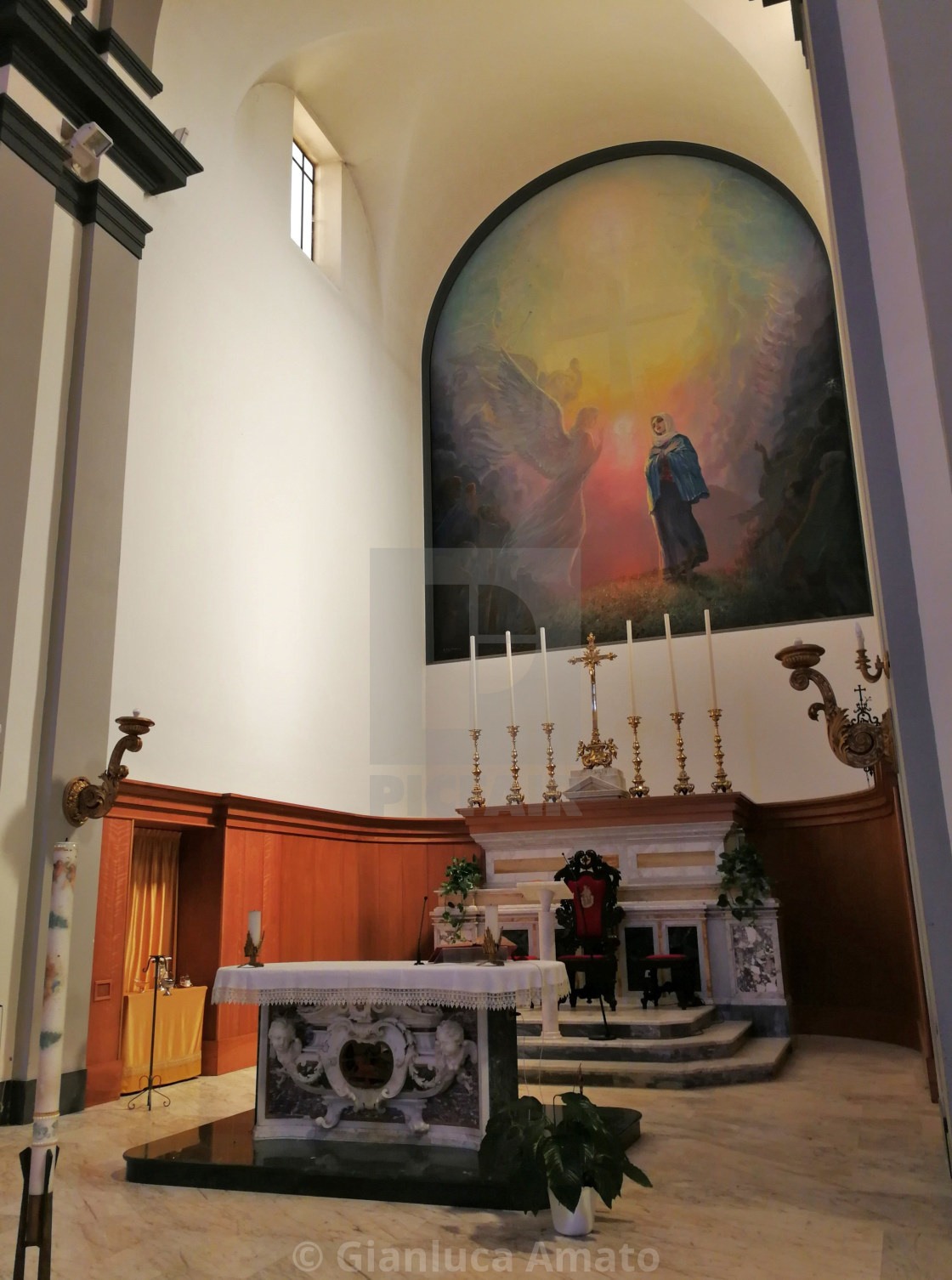 "Castel di Sangro - Altare della chiesa di San Giovanni Battista" stock image