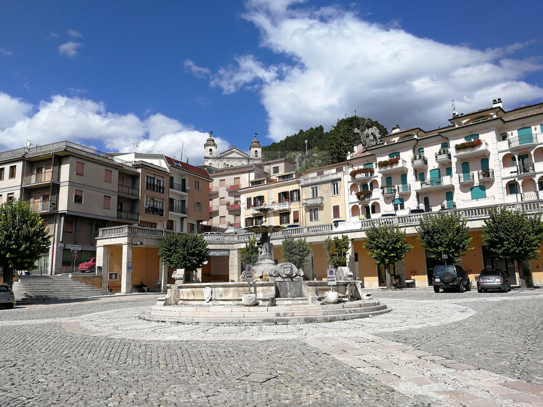 "Castel di Sangro - Piazza del centro storico" stock image