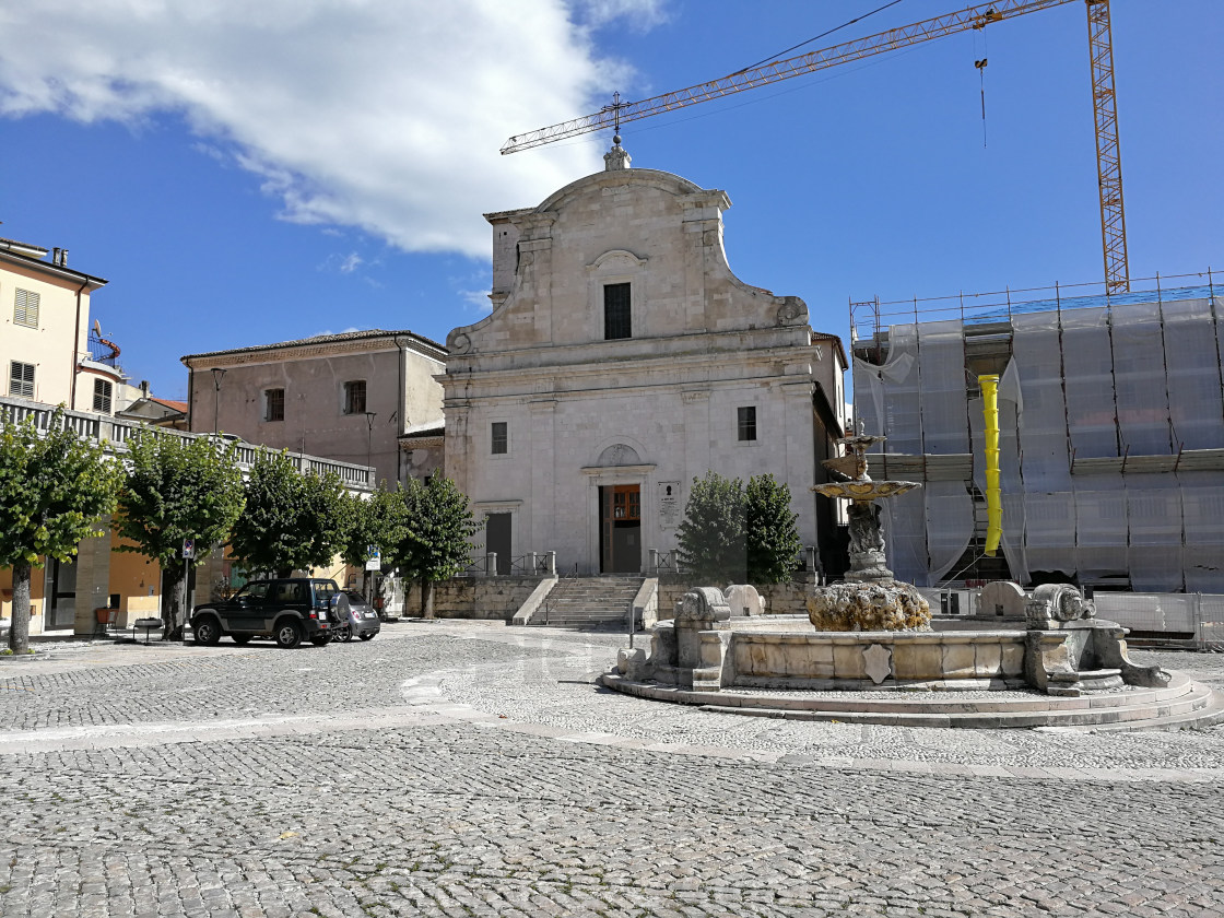 "Castel di Sangro - Chiesa di San Giovanni Battista in piazza Plebiscito" stock image