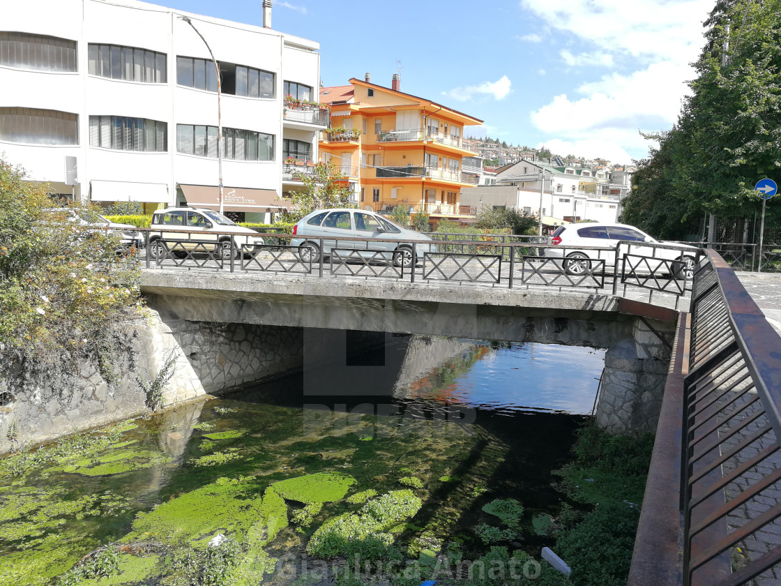 "Castel di Sangro - Ponte sul torrente Sangro" stock image