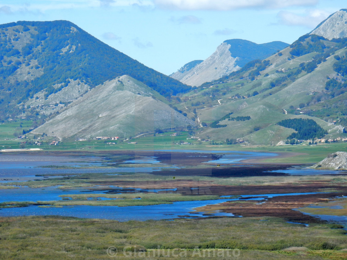 "Panorama del Lago Matese" stock image