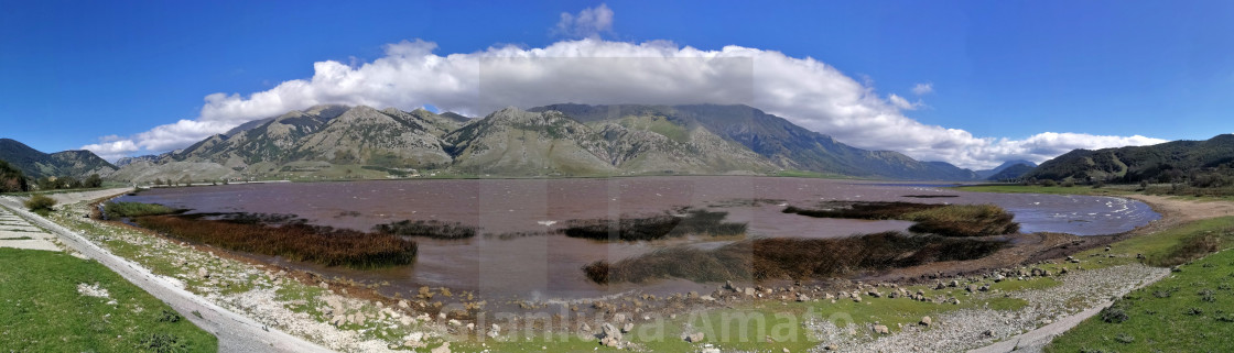 "Panoramica del Lago del Matese" stock image