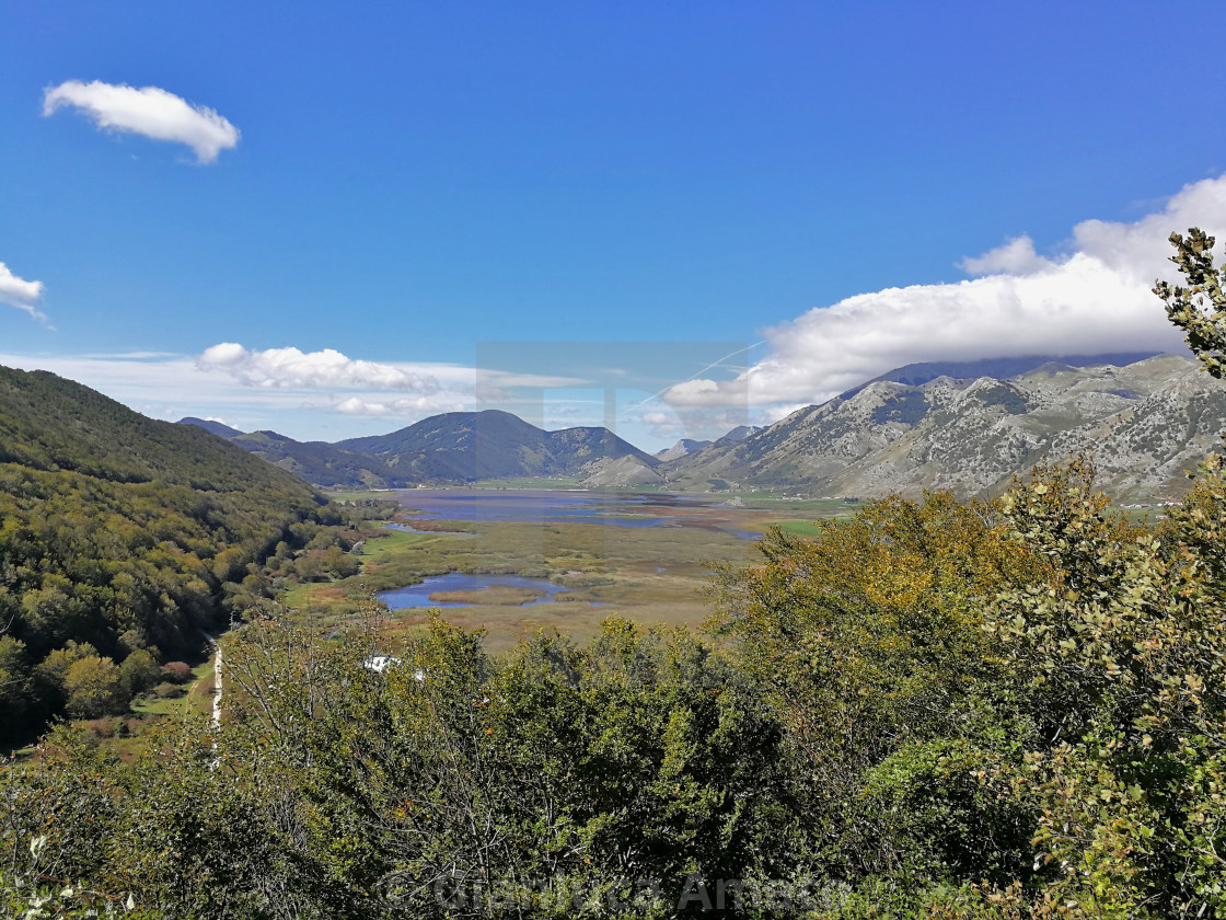 "Panorama del Lago del Matese" stock image