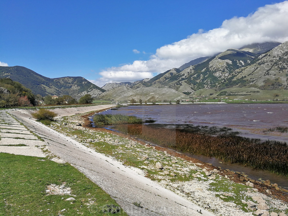 "Argini del Lago del Matese" stock image