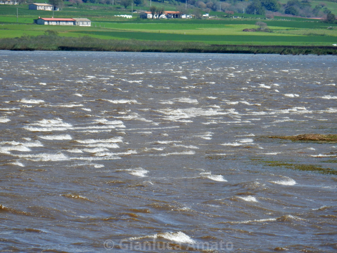 "Particolare del Lago Matese in una giornata ventosa" stock image