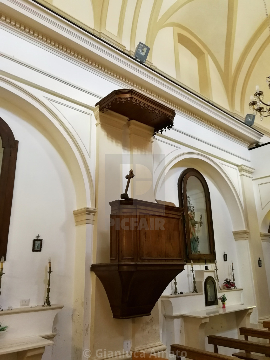 "Castello del Matese - Pulpito della Chiesa di Sant'Antonio" stock image