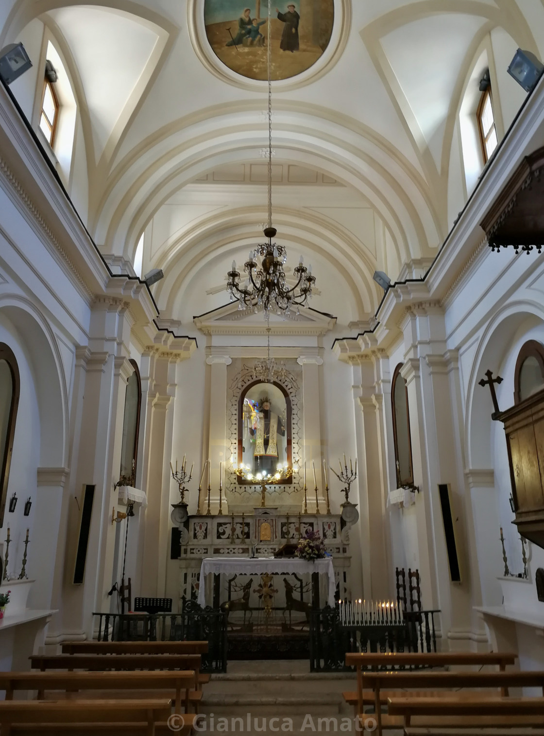 "Castello del Matese - Interno della Chiesa di Sant'Antonio" stock image