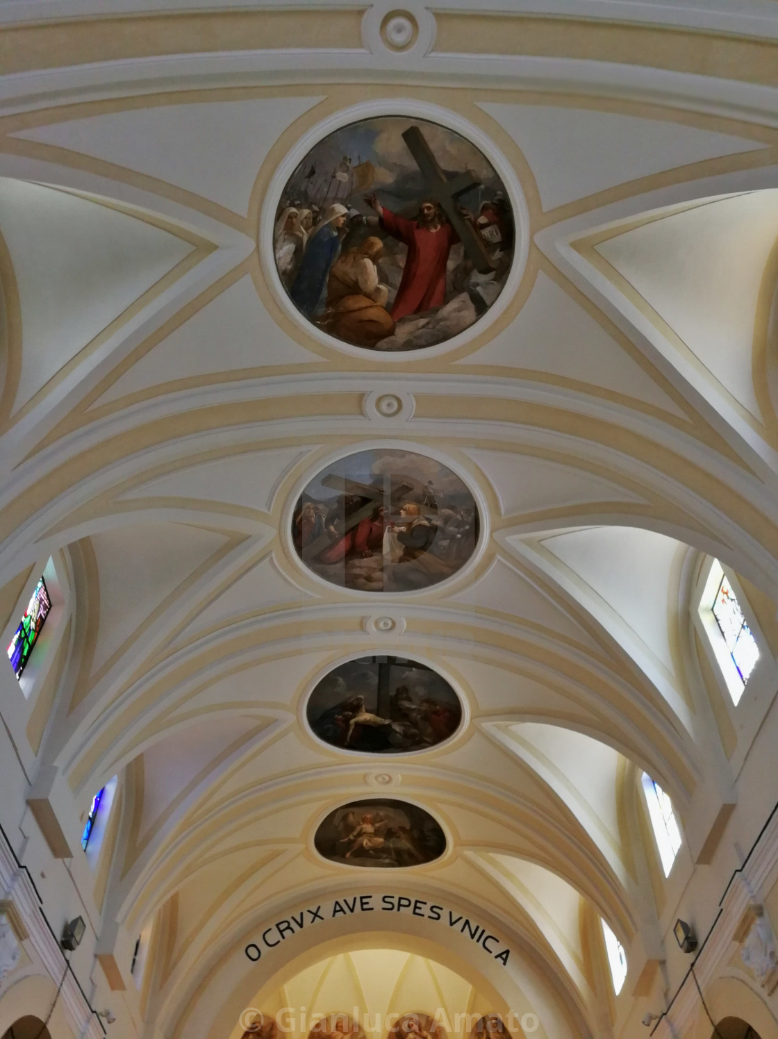 "Castello del Matese - Soffitto della Chiesa di Santa Croce" stock image