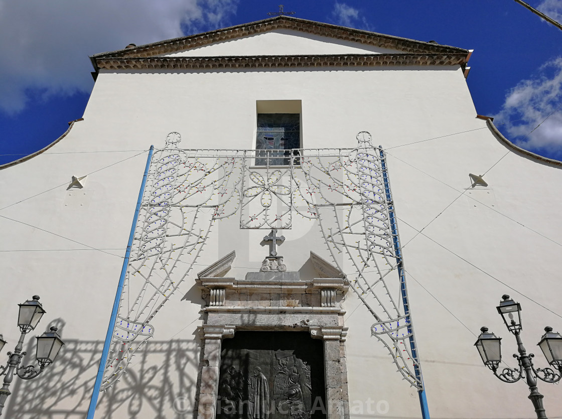 "Castello del Matese - Facciata della Chiesa di Santa Croce" stock image