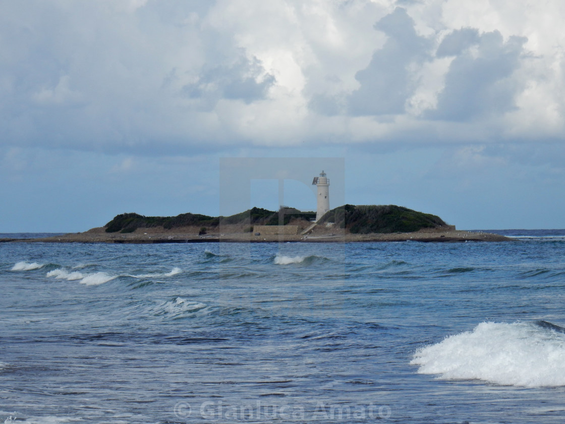 "Punta Licosa - Faro dell'isola" stock image