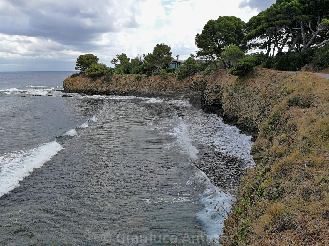 "Scogliera da Punta Licosa" stock image