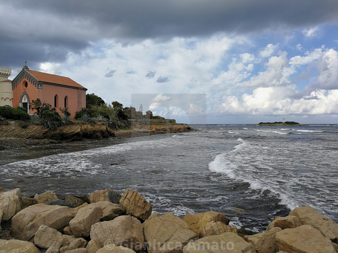 "Punta Licosa - Cappella Granito" stock image