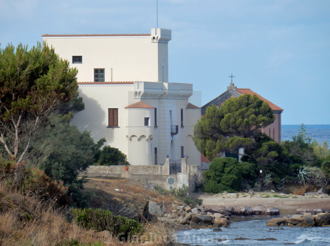 "Punta Licosa - Palazzo e Cappella Granito" stock image