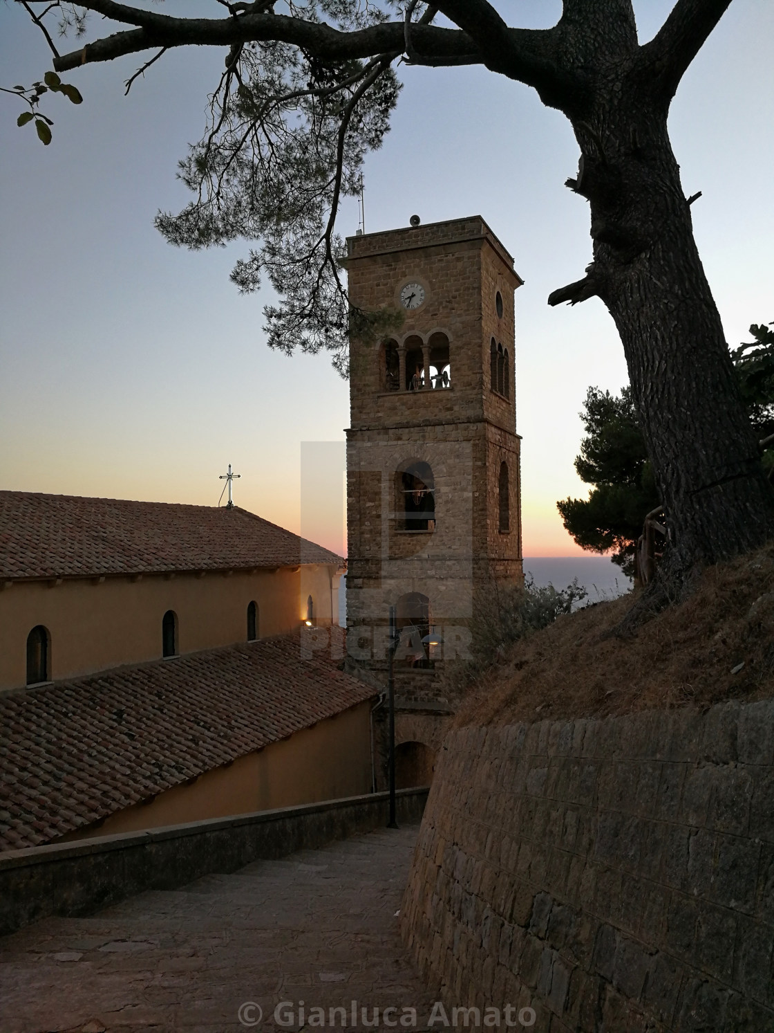 "Castellabate - Campanile della Basilica Pontificia" stock image